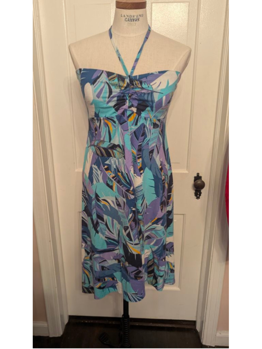 Women's Patagonia convertible Dress/ skirt M Blue Purple Tropical